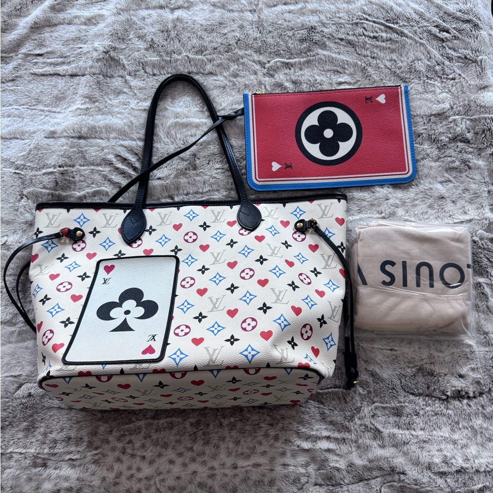Louis Vuitton Neverfull MM Game On Limited Edition Designer Tote